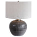 Mikkel One Light Table Lamp Brushed Nickel-Lamps-Uttermost-Lighting Design Store