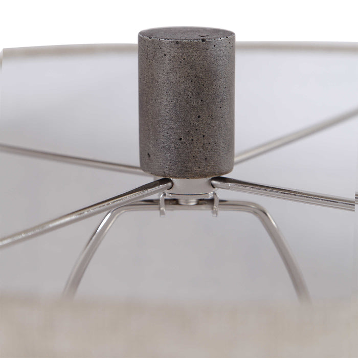 Pelia One Light Table Lamp Aqua Blue Crackle Glaze With Light Gray Textured Pattern-Lamps-Uttermost-Lighting Design Store