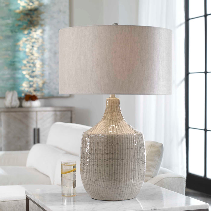 Felipe One Light Table Lamp Brushed Nickel-Lamps-Uttermost-Lighting Design Store