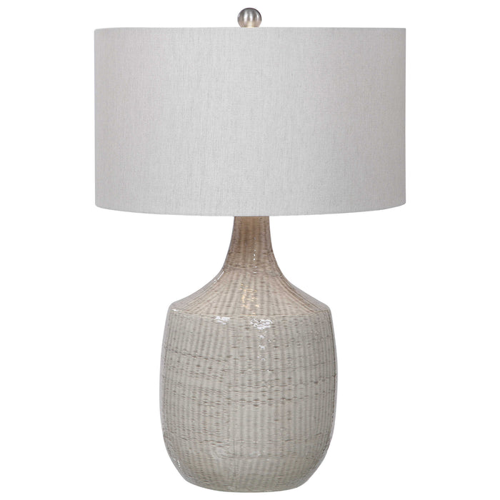 Felipe One Light Table Lamp Brushed Nickel-Lamps-Uttermost-Lighting Design Store