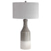 Savin One Light Table Lamp Glossy Warm Gray Glaze-Lamps-Uttermost-Lighting Design Store