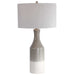 Savin One Light Table Lamp Glossy Warm Gray Glaze-Lamps-Uttermost-Lighting Design Store