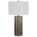 Khalio One Light Table Lamp Aged Gun Metal-Lamps-Uttermost-Lighting Design Store