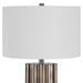 Khalio One Light Table Lamp Aged Gun Metal-Lamps-Uttermost-Lighting Design Store
