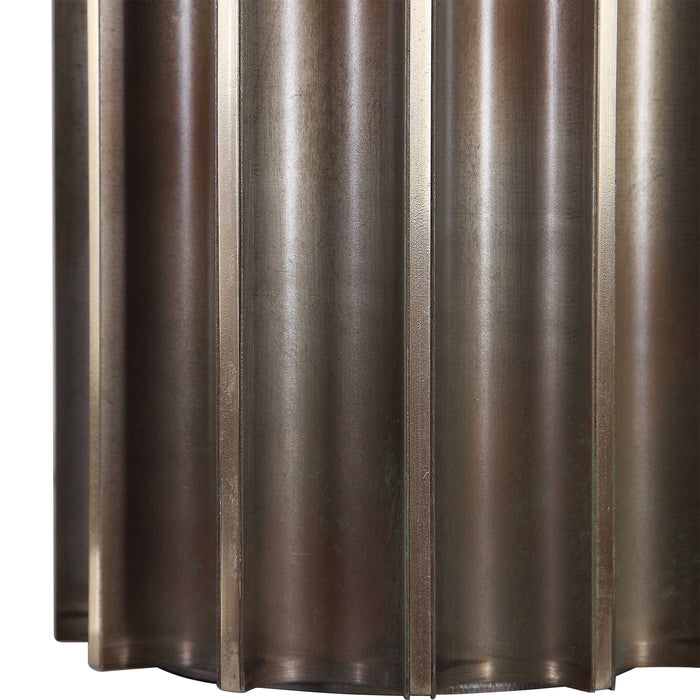 Khalio One Light Table Lamp Aged Gun Metal-Lamps-Uttermost-Lighting Design Store