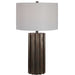 Khalio One Light Table Lamp Aged Gun Metal-Lamps-Uttermost-Lighting Design Store