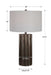 Khalio One Light Table Lamp Aged Gun Metal-Lamps-Uttermost-Lighting Design Store