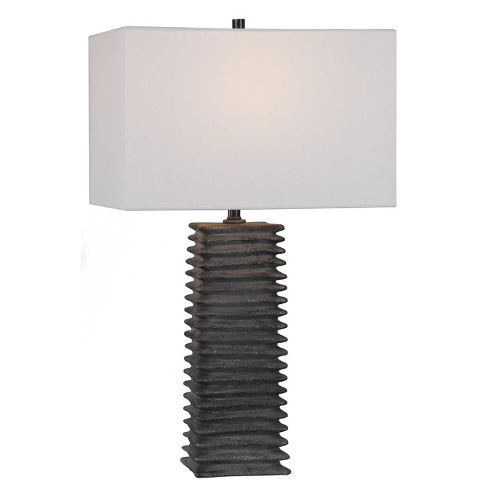 Sanderson One Light Table Lamp Charcoal Glaze-Lamps-Uttermost-Lighting Design Store
