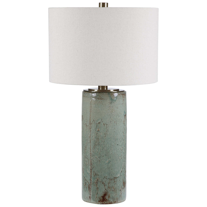 Callais One Light Table Lamp Brushed Nickel-Lamps-Uttermost-Lighting Design Store