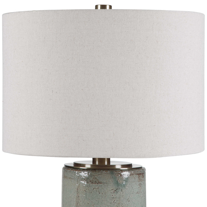 Callais One Light Table Lamp Brushed Nickel-Lamps-Uttermost-Lighting Design Store