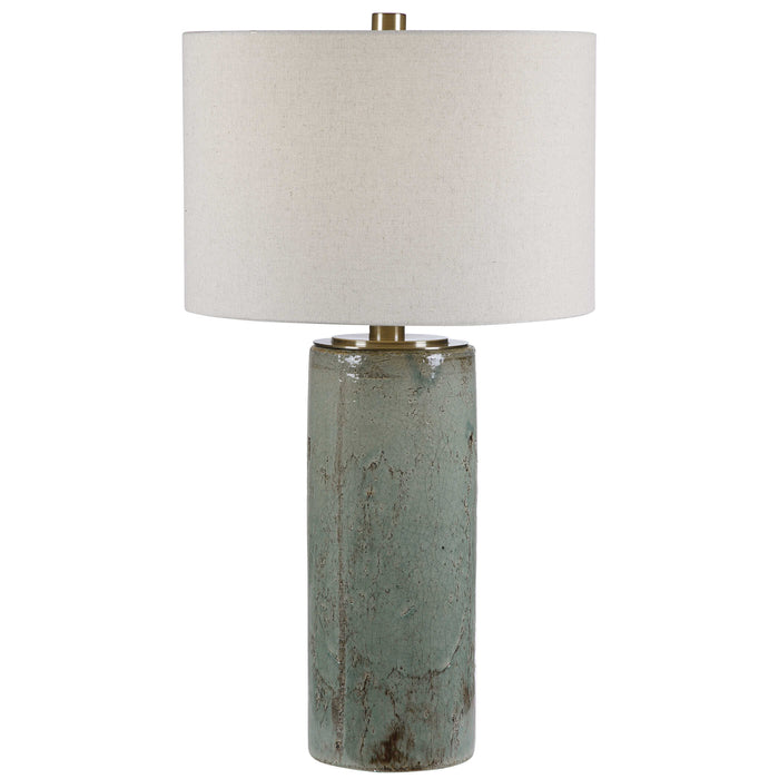 Callais One Light Table Lamp Brushed Nickel-Lamps-Uttermost-Lighting Design Store