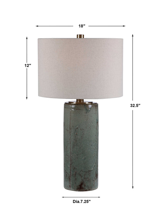 Callais One Light Table Lamp Brushed Nickel-Lamps-Uttermost-Lighting Design Store