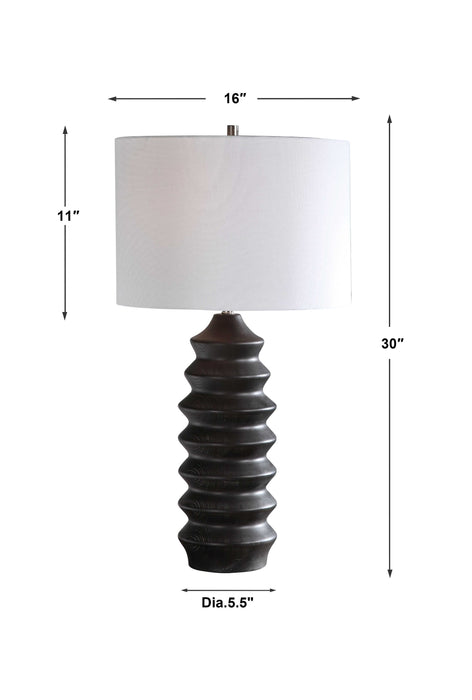 Mendocino One Light Table Lamp Rustic Black-Lamps-Uttermost-Lighting Design Store