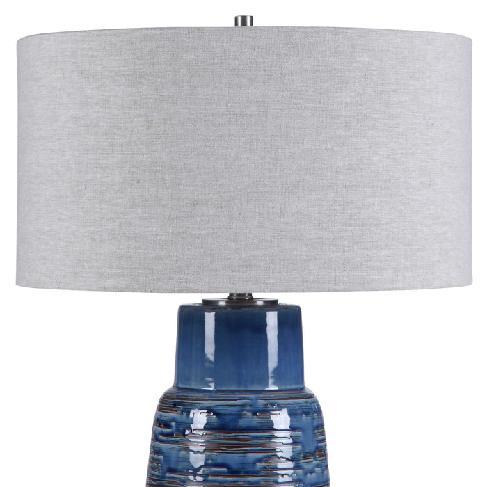 Magellan One Light Table Lamp Brushed Nickel-Lamps-Uttermost-Lighting Design Store