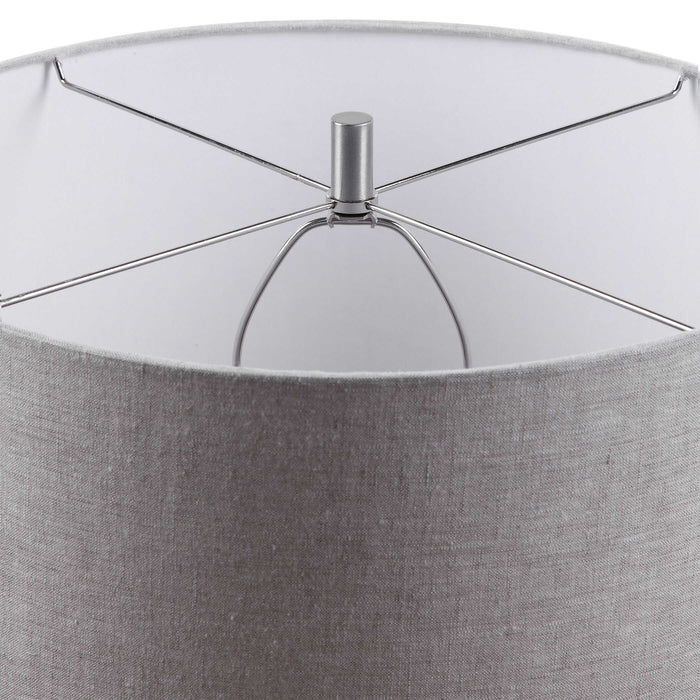 Magellan One Light Table Lamp Brushed Nickel-Lamps-Uttermost-Lighting Design Store