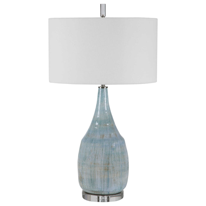Rialta One Light Table Lamp Polished Nickel-Lamps-Uttermost-Lighting Design Store