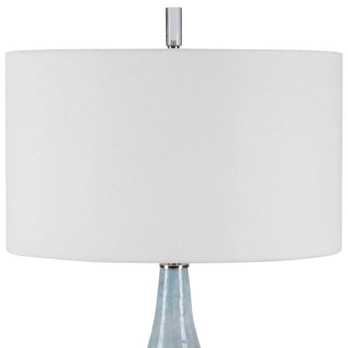 Rialta One Light Table Lamp Polished Nickel-Lamps-Uttermost-Lighting Design Store