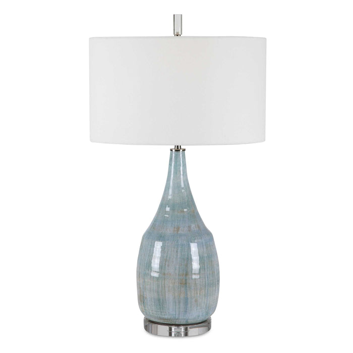 Rialta One Light Table Lamp Polished Nickel-Lamps-Uttermost-Lighting Design Store