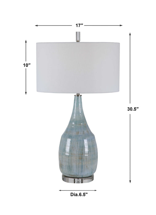 Rialta One Light Table Lamp Polished Nickel-Lamps-Uttermost-Lighting Design Store