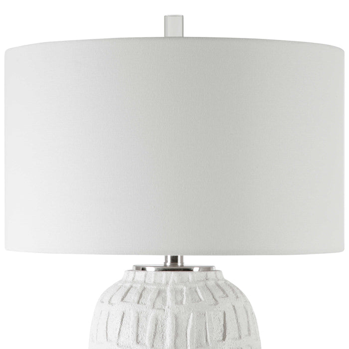 Caelina One Light Table Lamp Polished Nickel-Lamps-Uttermost-Lighting Design Store