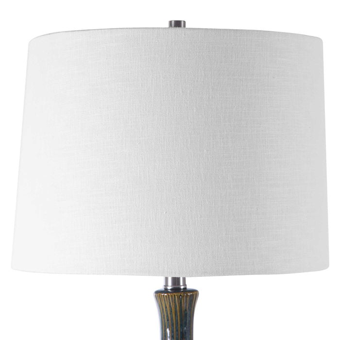 Eichler One Light Table Lamp Brushed Nickel-Lamps-Uttermost-Lighting Design Store