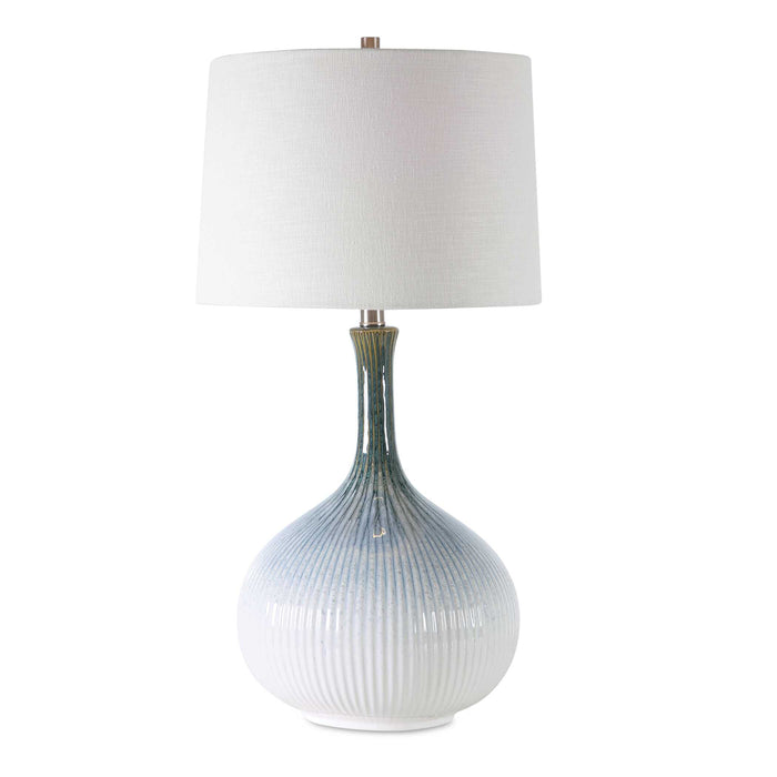 Eichler One Light Table Lamp Brushed Nickel-Lamps-Uttermost-Lighting Design Store