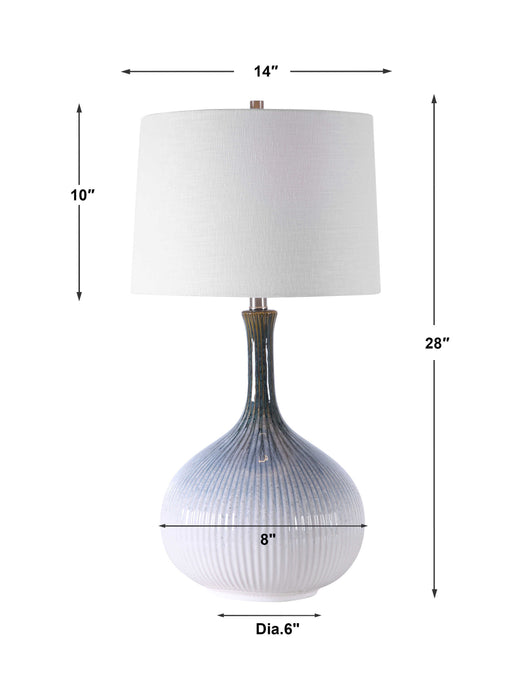 Eichler One Light Table Lamp Brushed Nickel-Lamps-Uttermost-Lighting Design Store