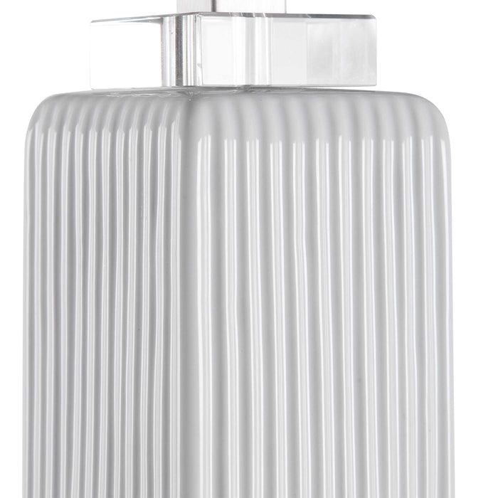 Bennett One Light Buffet Lamp Brushed Nickel-Lamps-Uttermost-Lighting Design Store