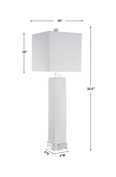 Bennett One Light Buffet Lamp Brushed Nickel-Lamps-Uttermost-Lighting Design Store