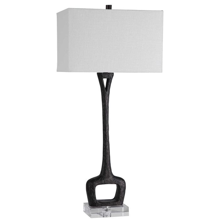 Darbie One Light Table Lamp Aged Black-Lamps-Uttermost-Lighting Design Store