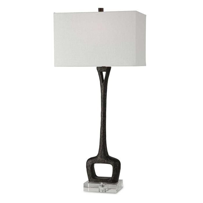 Darbie One Light Table Lamp Aged Black-Lamps-Uttermost-Lighting Design Store