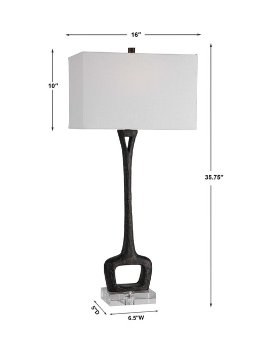 Darbie One Light Table Lamp Aged Black-Lamps-Uttermost-Lighting Design Store
