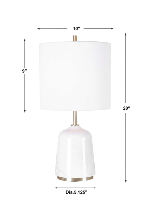 Eloise One Light Table Lamp Brushed Light Brass-Lamps-Uttermost-Lighting Design Store