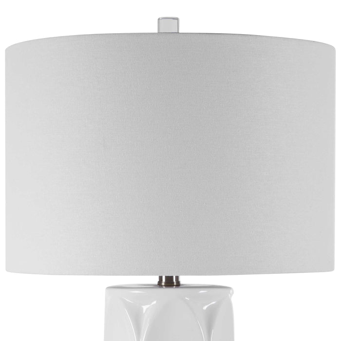 Sinclair One Light Table Lamp Brushed Nickel-Lamps-Uttermost-Lighting Design Store