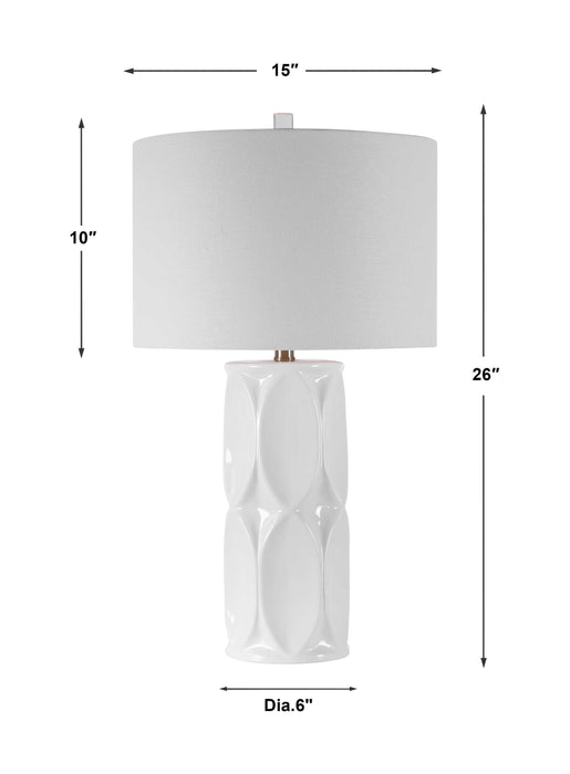 Sinclair One Light Table Lamp Brushed Nickel-Lamps-Uttermost-Lighting Design Store