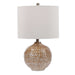 Lagos One Light Table Lamp Brushed Brass-Lamps-Uttermost-Lighting Design Store