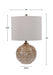 Lagos One Light Table Lamp Brushed Brass-Lamps-Uttermost-Lighting Design Store