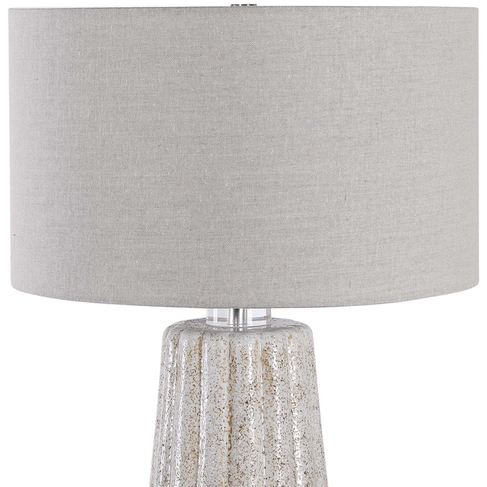 Pikes One Light Table Lamp Brushed Nickel-Lamps-Uttermost-Lighting Design Store