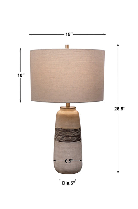 Comanche One Light Table Lamp Distressed Rust Brown-Lamps-Uttermost-Lighting Design Store