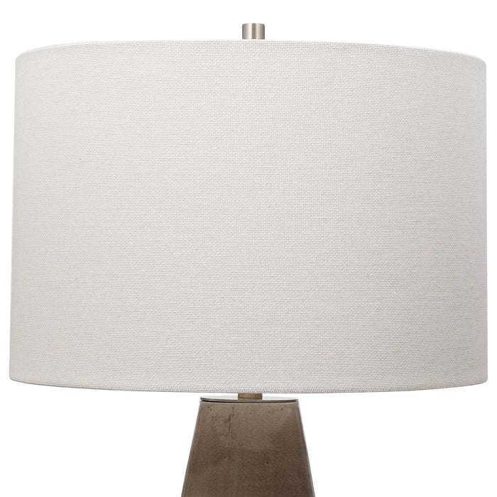 Volterra One Light Table Lamp Antique Brushed Brass-Lamps-Uttermost-Lighting Design Store