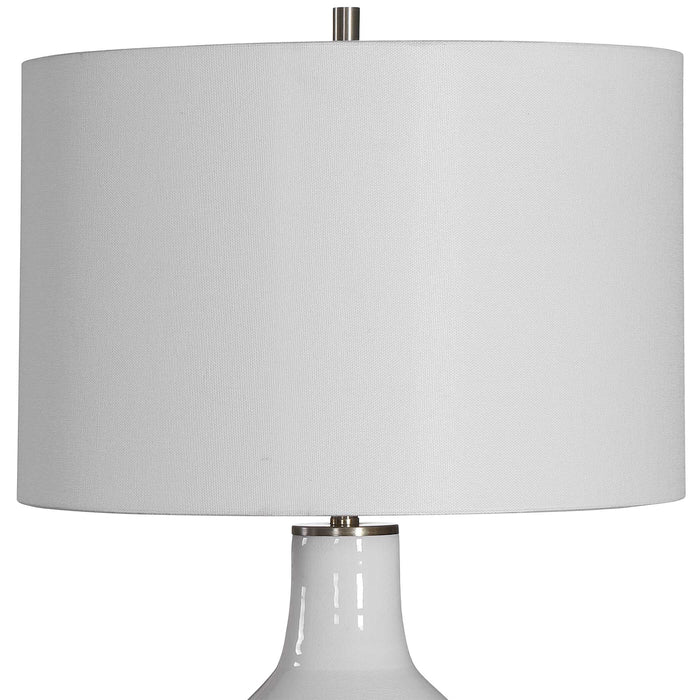 Dakota One Light Table Lamp Antique Brushed Brass-Lamps-Uttermost-Lighting Design Store
