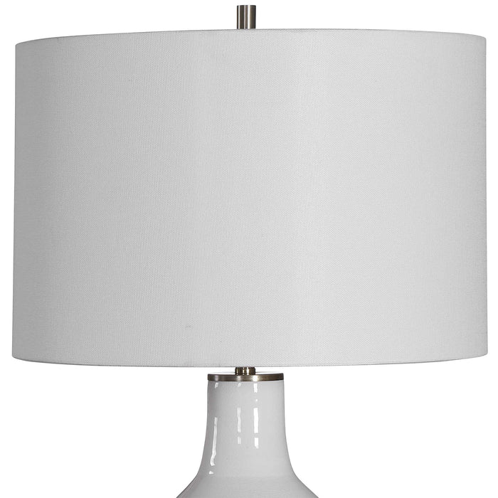 Dakota One Light Table Lamp Antique Brushed Brass-Lamps-Uttermost-Lighting Design Store