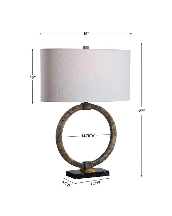 Relic One Light Table Lamp Dark Bronze-Lamps-Uttermost-Lighting Design Store