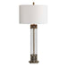 Anmer One Light Table Lamp Antiqued Brass-Lamps-Uttermost-Lighting Design Store
