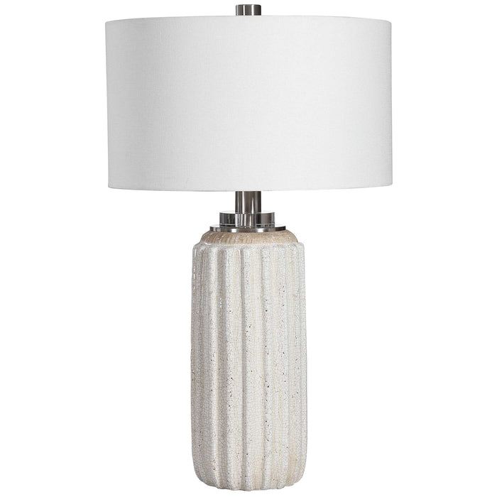 Azariah One Light Table Lamp Brushed Nickel-Lamps-Uttermost-Lighting Design Store