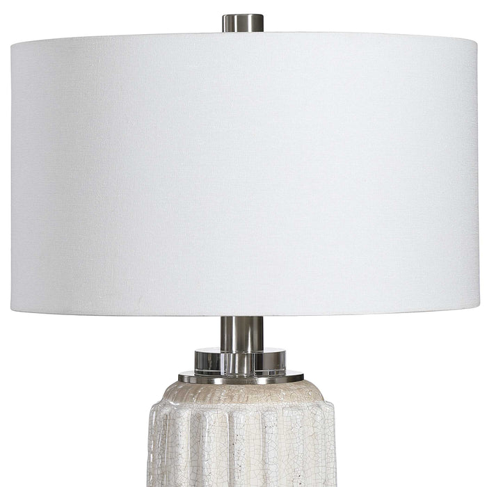 Azariah One Light Table Lamp Brushed Nickel-Lamps-Uttermost-Lighting Design Store