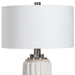 Azariah One Light Table Lamp Brushed Nickel-Lamps-Uttermost-Lighting Design Store
