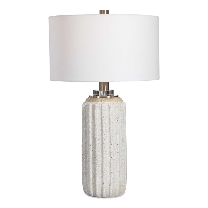 Azariah One Light Table Lamp Brushed Nickel-Lamps-Uttermost-Lighting Design Store
