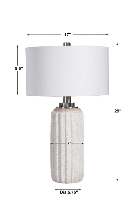 Azariah One Light Table Lamp Brushed Nickel-Lamps-Uttermost-Lighting Design Store