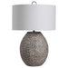 Cyprien One Light Table Lamp Brushed Nickel-Lamps-Uttermost-Lighting Design Store